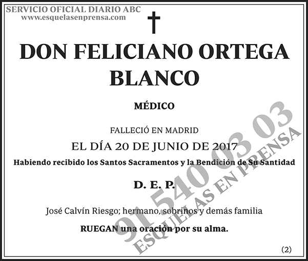 Feliciano Ortega Blanco
